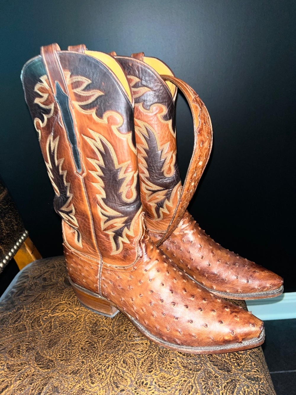 Lucchese ostrich men's boots